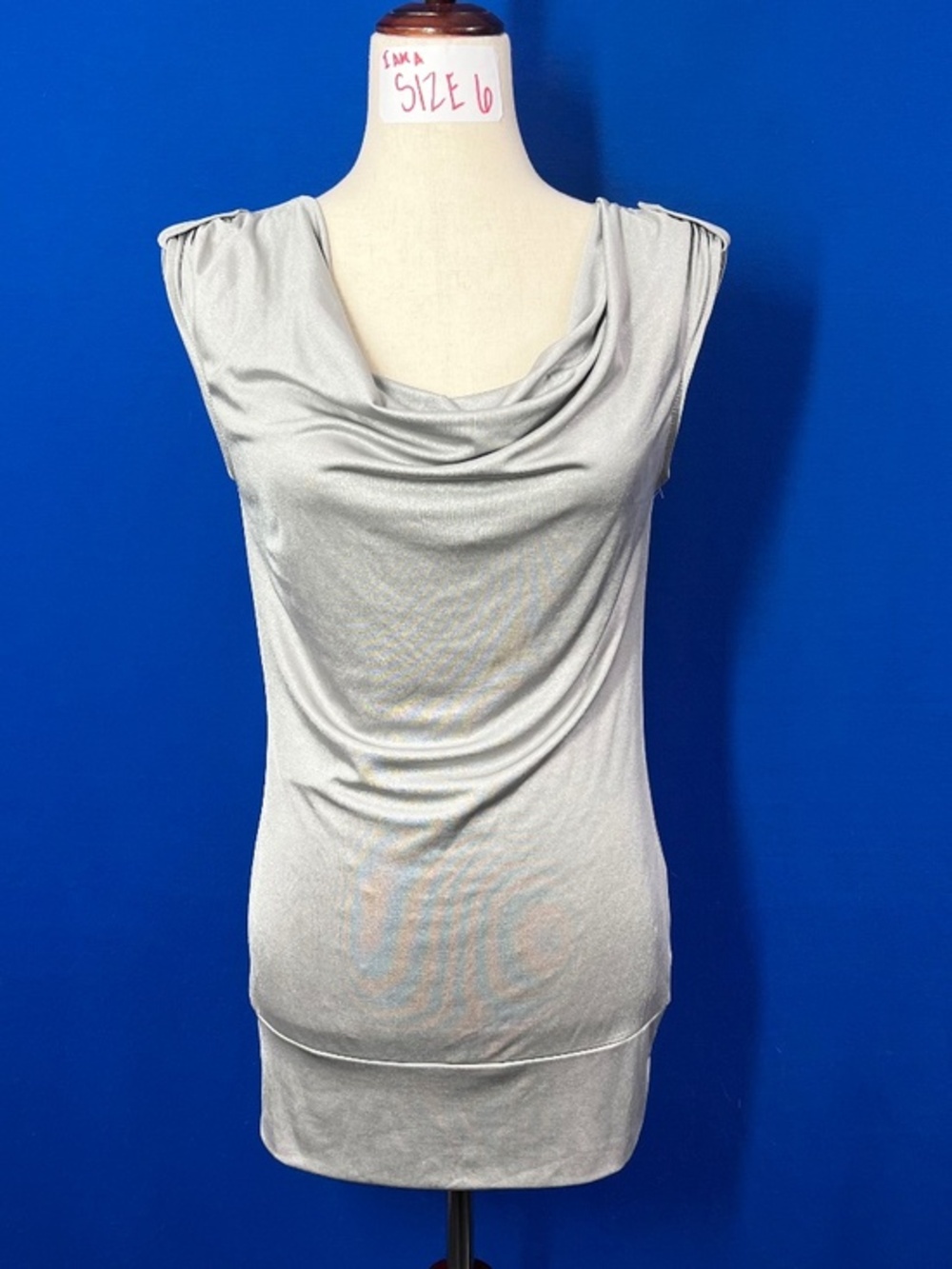 |•INC INTERNATIONAL CONCEPTS•| Gray Cowl Neck Sleeveless Top